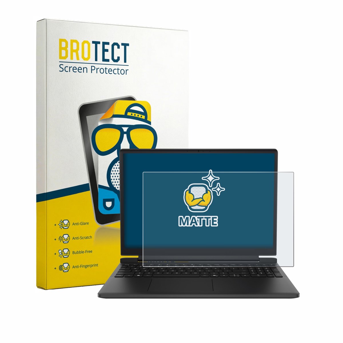 BROTECT - Screenprotector voor Dell 15 DA15265 - Folie Beschermfolie matte