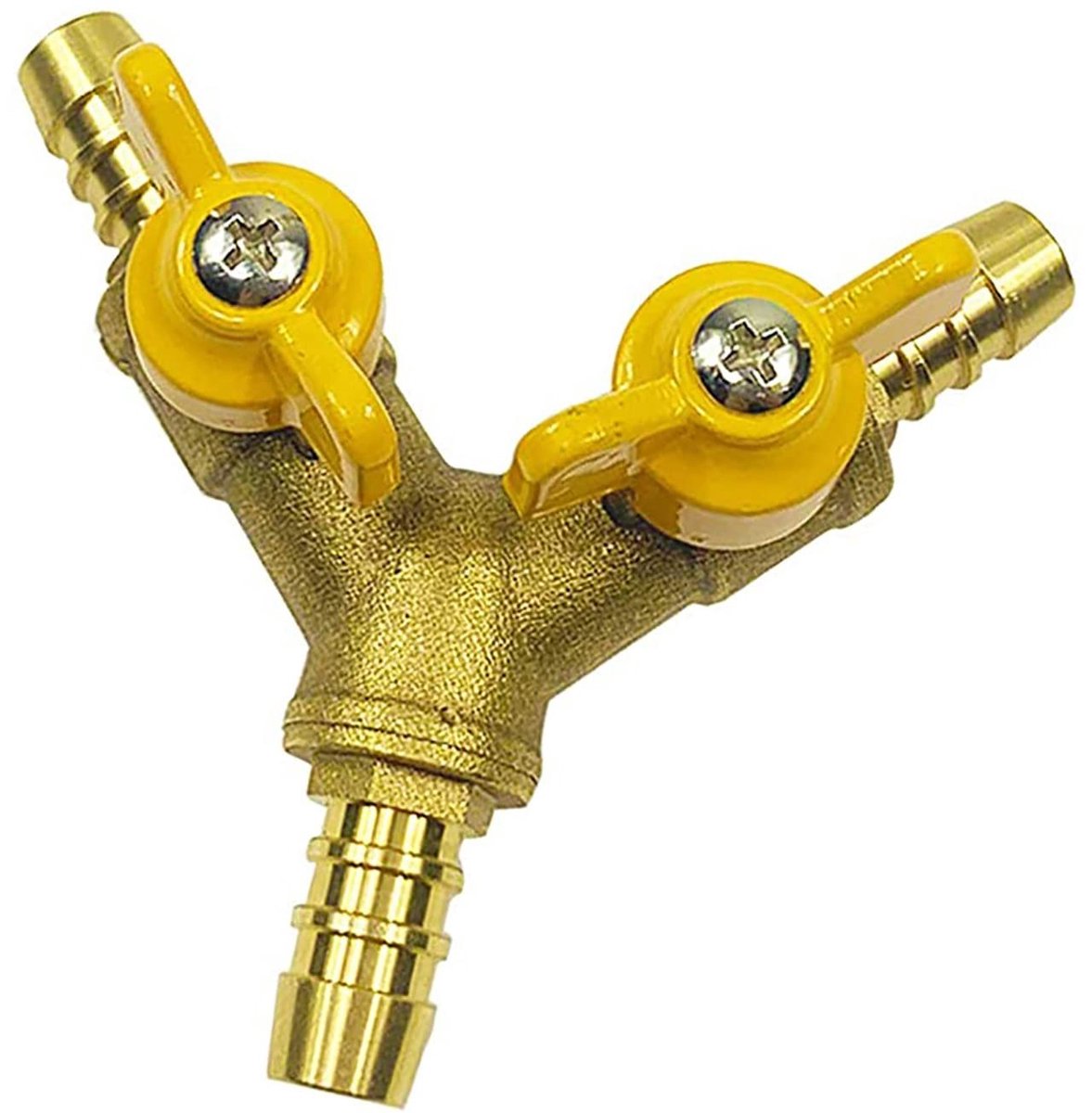 Dailygoods - 3-Weg Slangaansluiting van Messing voor Water en Gas