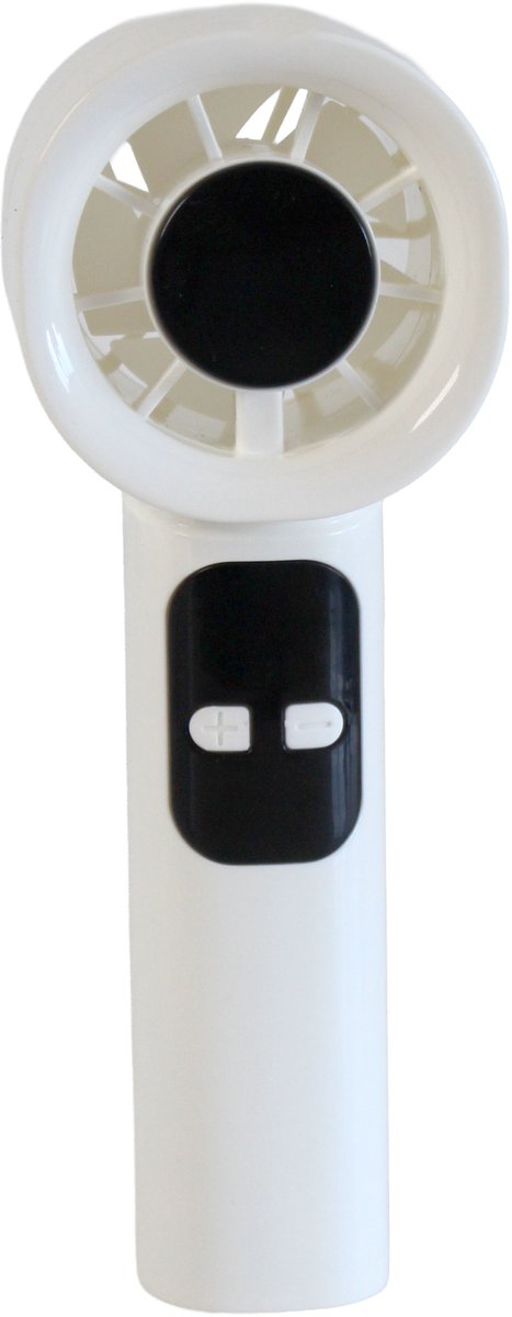 Litalife Handventilator met Digitaal Scherm - Draagbaar - USB-C Oplaadbaar - Off-White
