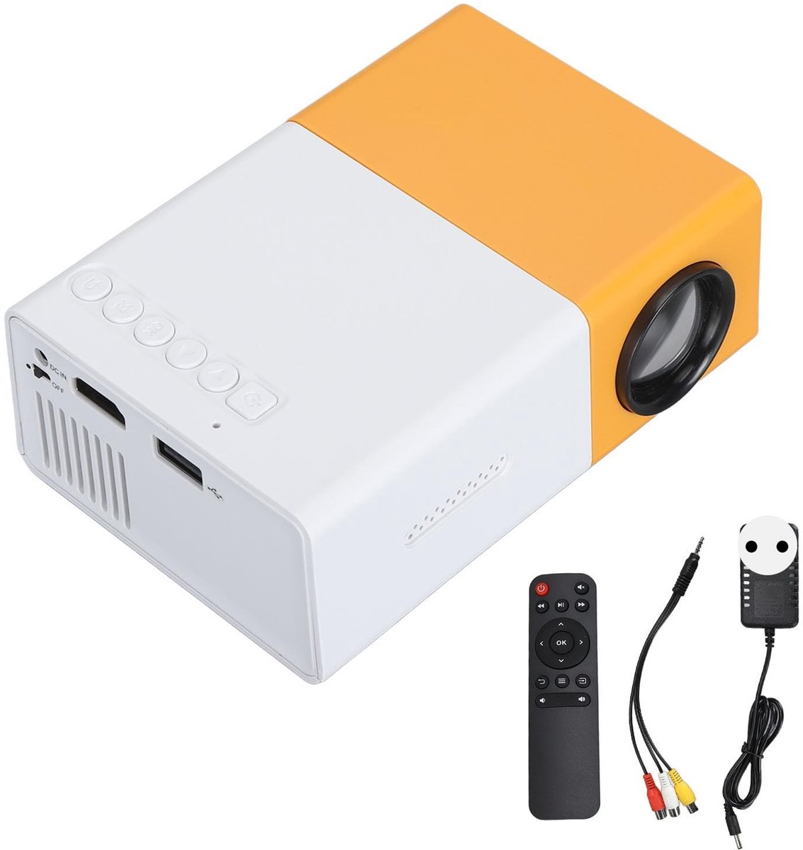 Dailygoods - Dailygoody - Miniprojector - Draagbare LED-projector - 1080P Full HD - Compact formaat - Thuisbioscoop projector - Geschikt voor kinderen - EU-stekker