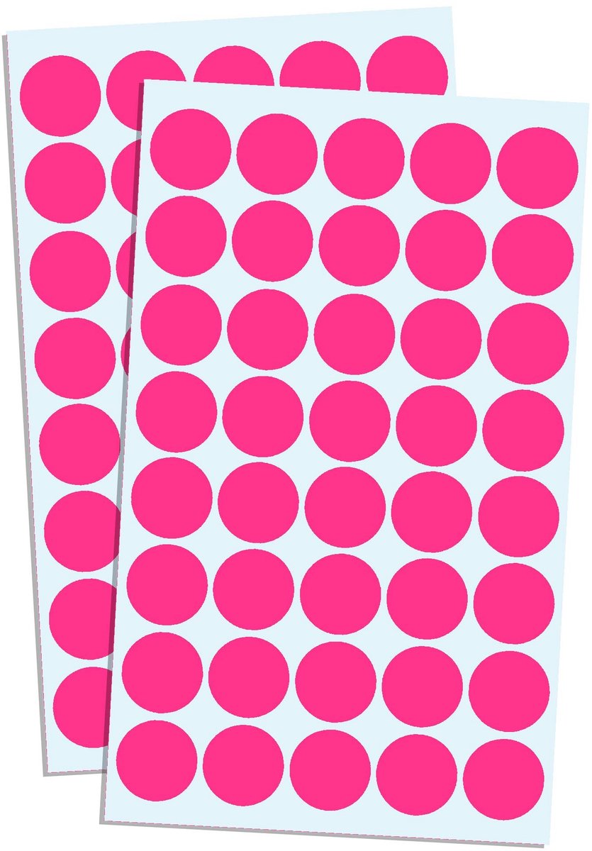 Dailygoods - Cosensi - Dailygoods - Dailygoody - 8000 Stuks - Puntstickers - Zelfklevende Etiketten - Roze - Gekleurde Stippenstickers - Geschikt voor Papier en Hout
