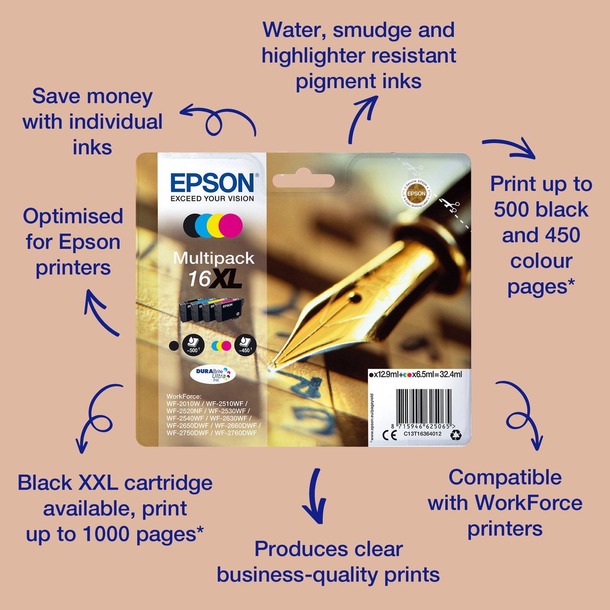 Epson 16 Multipack Zwart En Kleur Cartridge