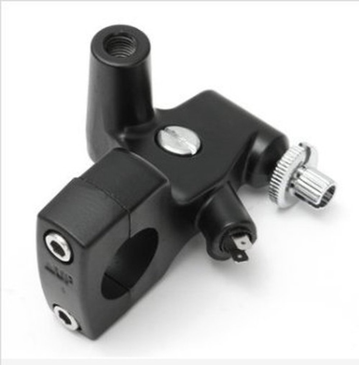 Dailygoods - Dailygoody - Motorfiets Koppeling Hever Mount Houder - Universele Pasvorm - Chroom en Zwart - Geschikt voor Harley en Honda - 25 Stuks - 1 Inch