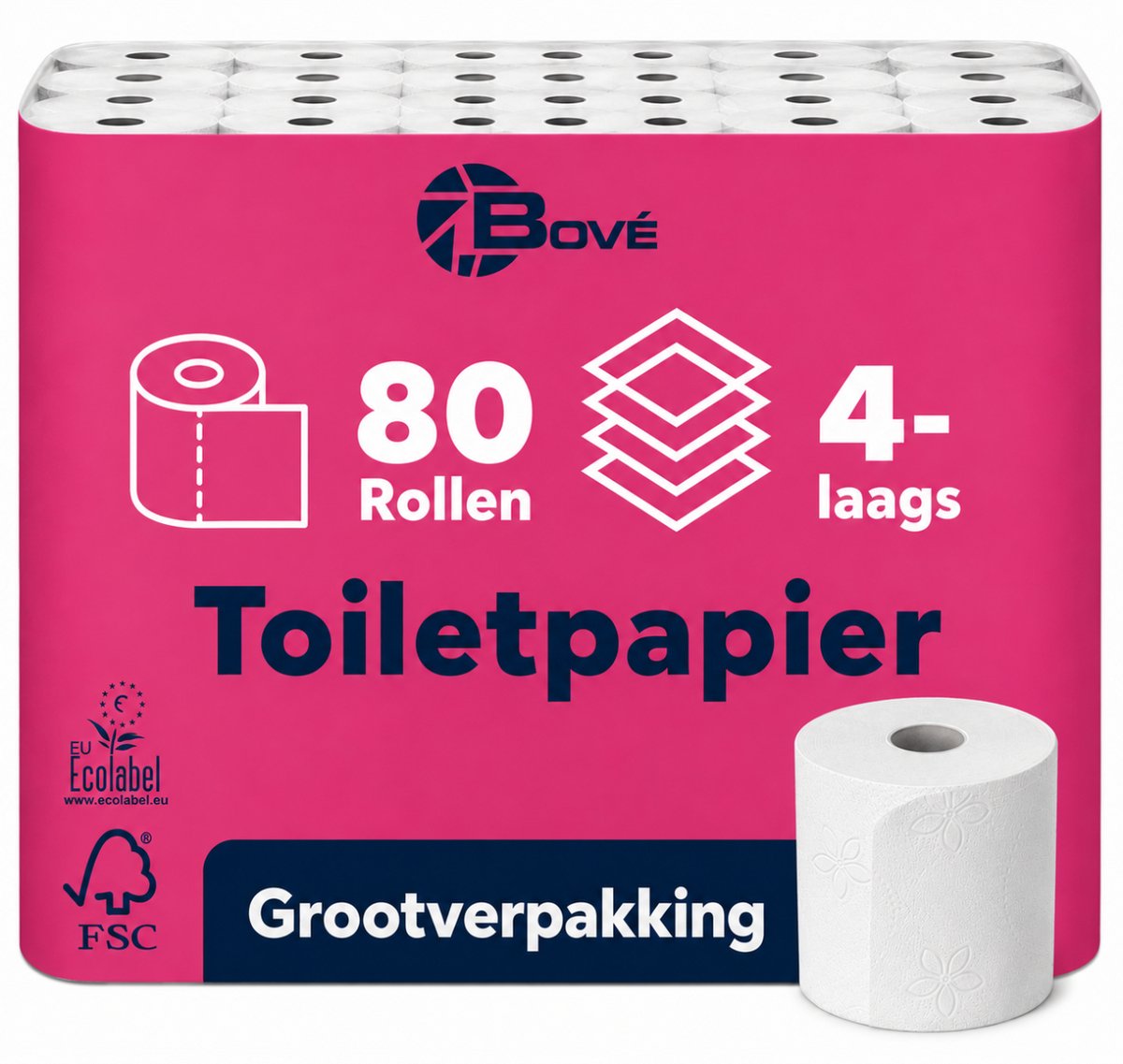 80 rollen Toiletpapier 4laags supersoft 150vel cellulose 80rollen (6151807843810)