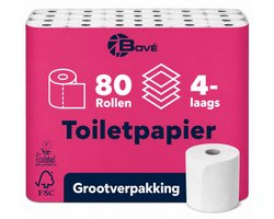 80 rollen Toiletpapier 4laags supersoft 150vel cellulose 80rollen (6151807843810)