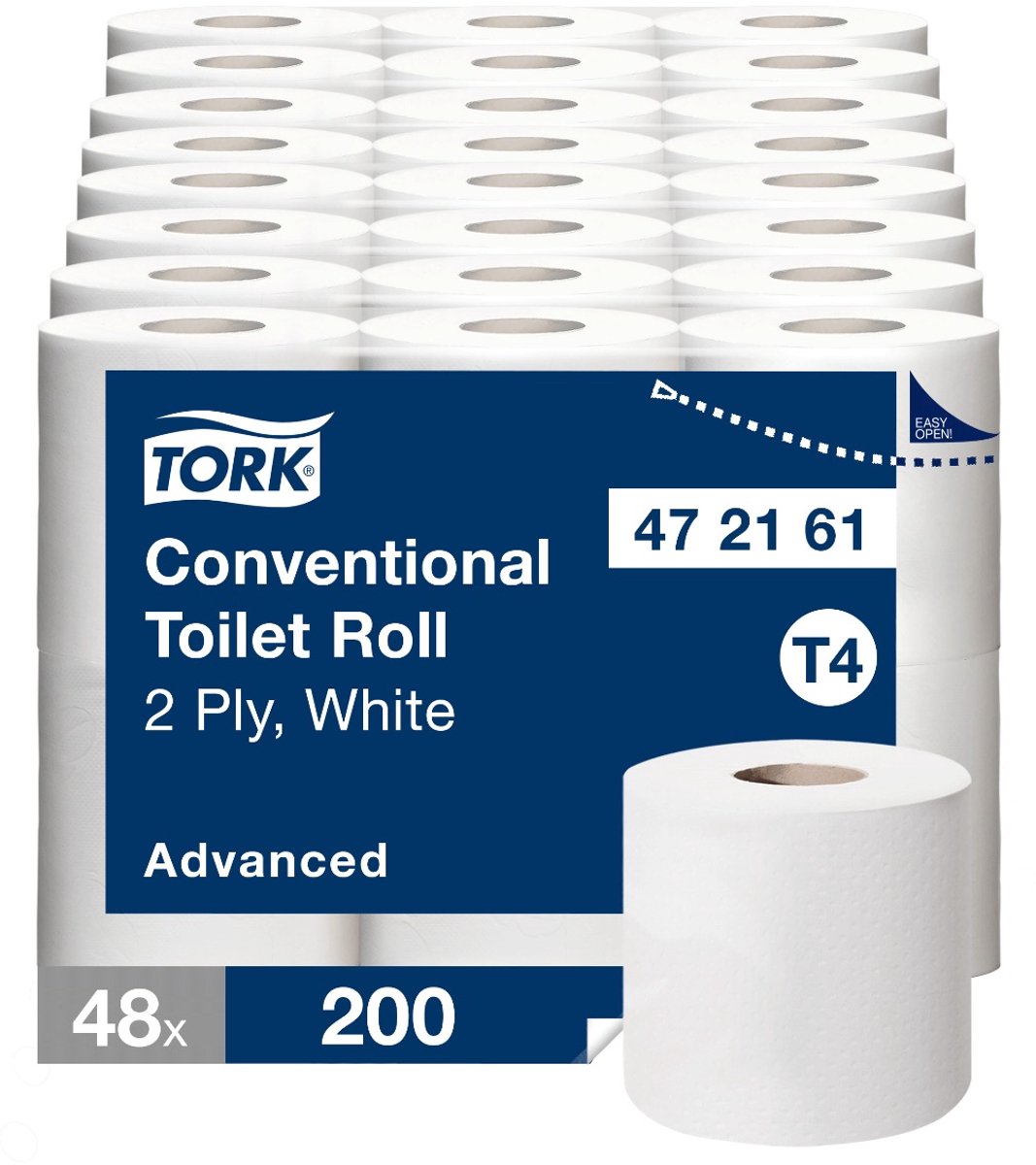 Tork - Toiletpapier t4 advanced 2laags wit 472161