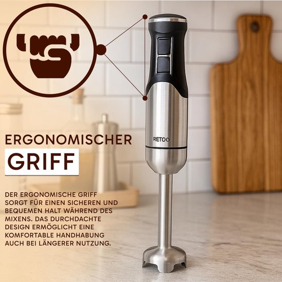 Dailygoods - Staafmixerset met Turbo-functie en 1500W Vermogen — afbeelding 5