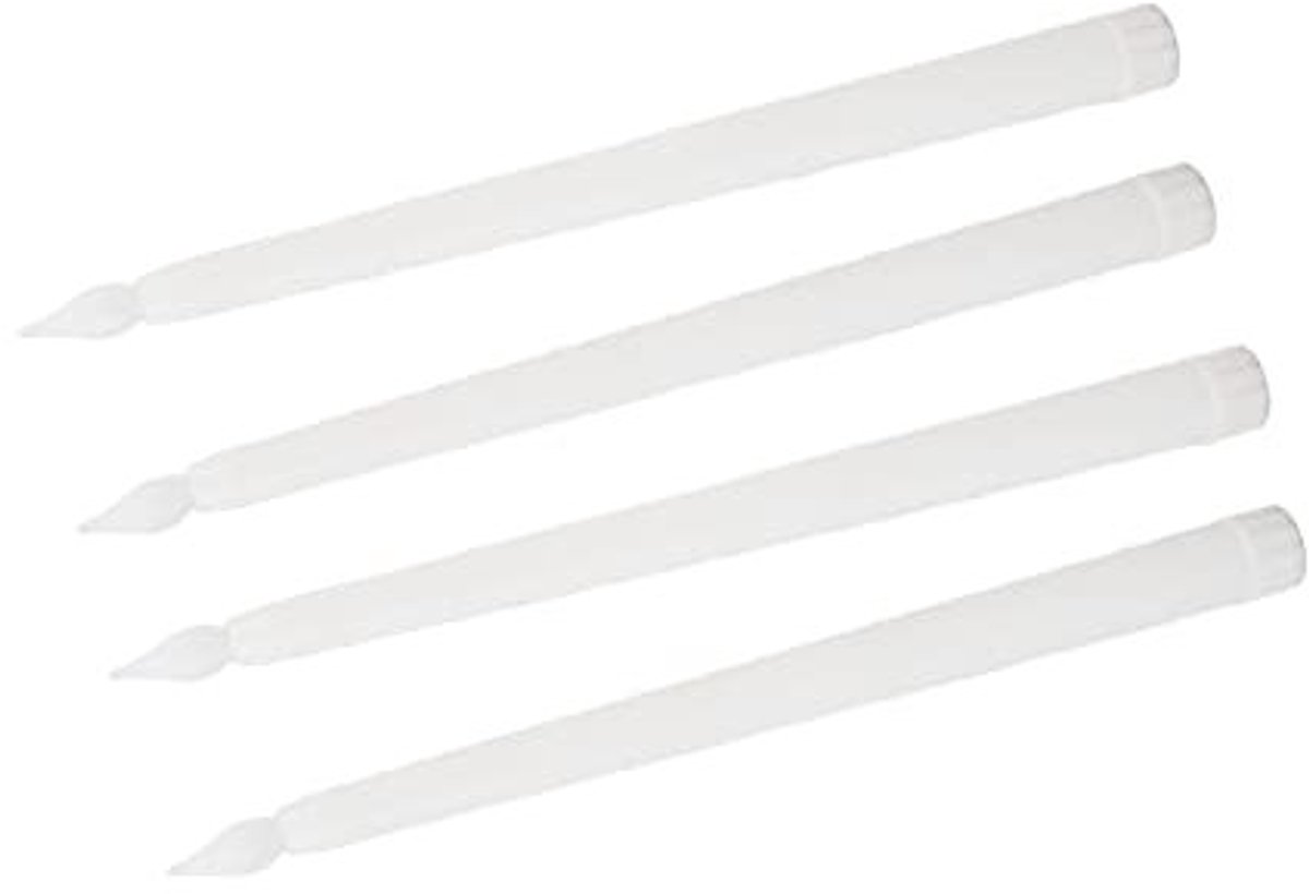 Dailygoods - 4 Stuks Vlamloze LED Taper Kaarsen met Warm Licht