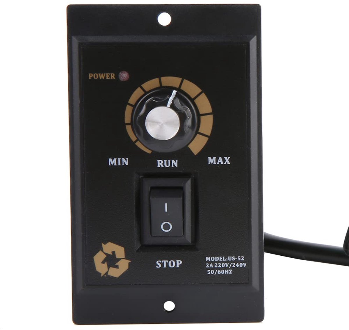 Dailygoods - Dailygoody - Motorsnelheid Controller - Voltage Regulator - Stabiele Prestaties - 90-1400R/min - Geschikt voor AC220V - 50/60Hz - 300W/400W/500W