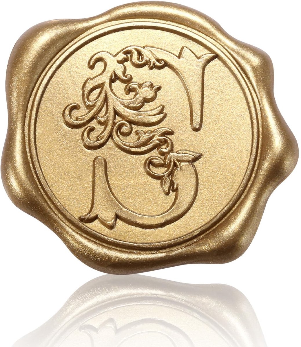 Dailygoods - Dailygoody - Lakzegelstickers - Zelfklevende Wasstickers - Perfect voor Uitnodigingen - Gouden Alfabet - Voor Bruiloft en Kerstfeest - 50 Stuks