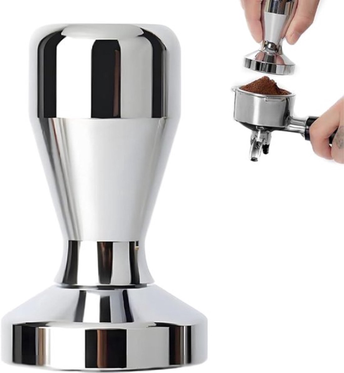 Espresso-tamper 51 mm - koffietamper - koffiestamper - Geschikt voor 51 mm portafilters - hoogwaardige koffietamper - Espresso-leveler koffieverdelers - Espressomachine - Barista-benodigdheden