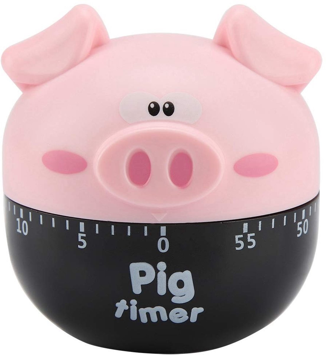 Dailygoody - Keuken Timer - Mechanische Kooktimer - Cartoon Varken - Roze - Tijdregistratie Tool - Voor Koken - Handige Timer