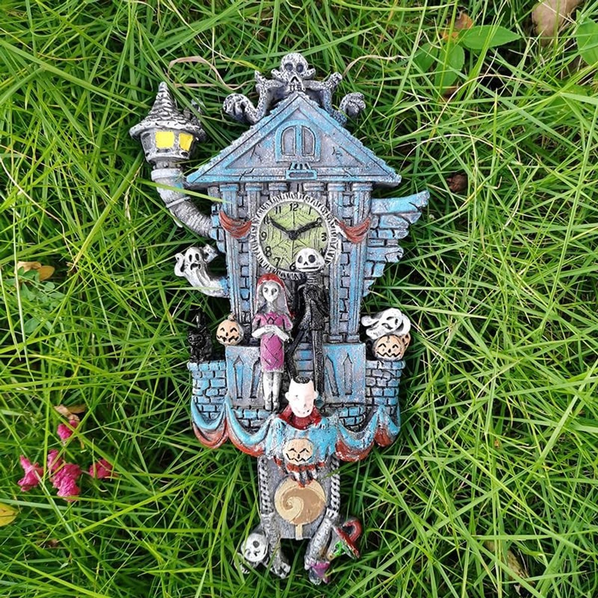 Dailygoods - Dailygoody - Halloween Boshuisklok - Koekoeksklok - Duurzaam en lichtgewicht - Zwart - Wandklok - Perfect voor decoratie - Geschikt voor feestelijke g.