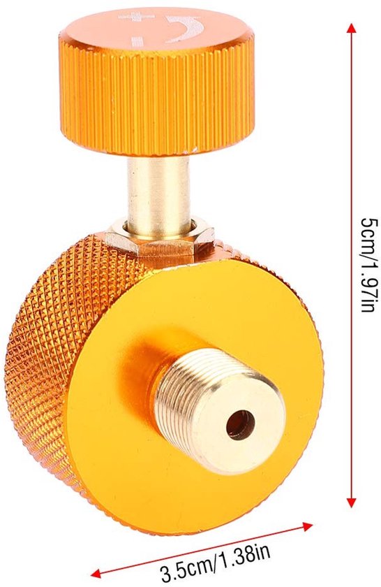Dailygoods - Dailygoody - Gas Adapter - Camping Gas Adapter - Compact en Lichtgewicht - Koper - Geschikt voor Buiten koken - 4,98 x 3,99 x 3 cm van Dailygoods — afbeelding 4