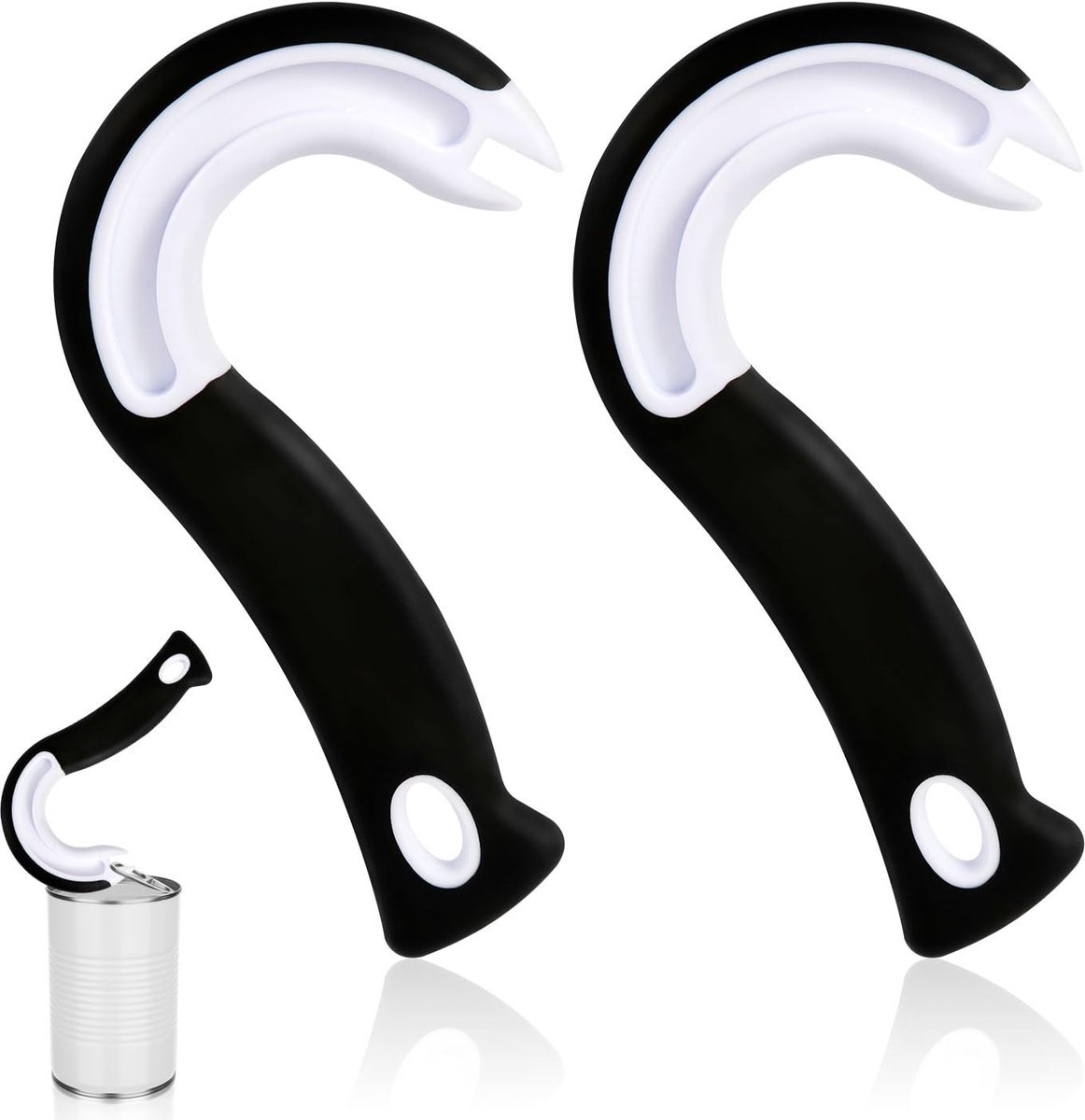 Dailygoods - Dailygoody - Blikopener - Gemakkelijk Open Pull Tab - J-Vormig - Zwart - Blikjes Tabs Open Tools - Geschikt voor Frisdrank en Bier
