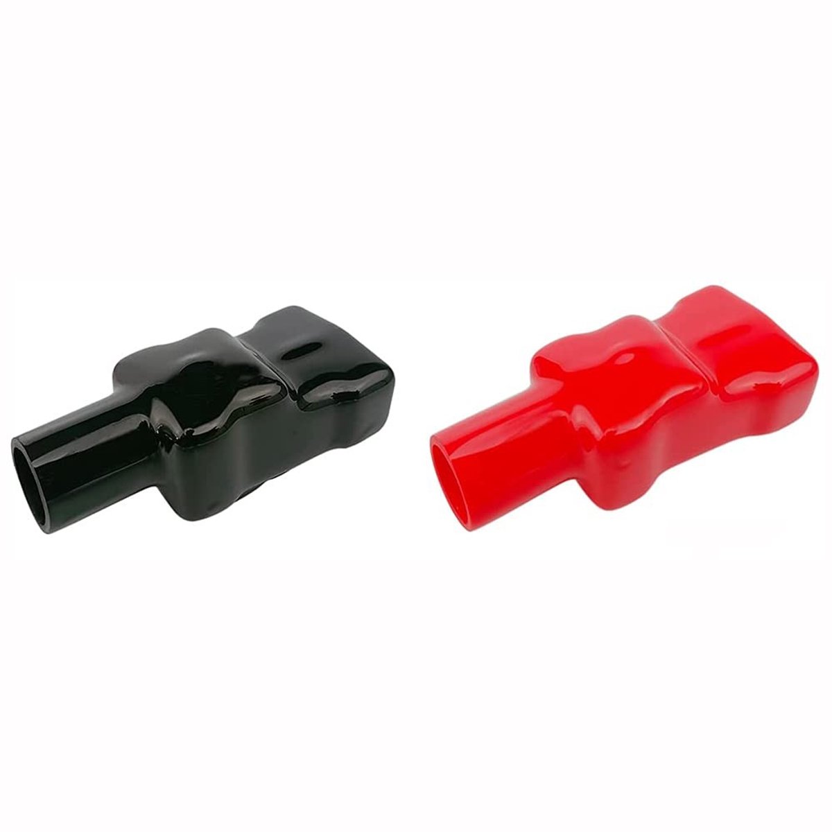 Dailygoody - Auto Accuklem Bescherming - Flexibel en Duurzaam - Rood Zwart - Accuklemafdekkingen - Bescherming voor Accupolen - 2-delig