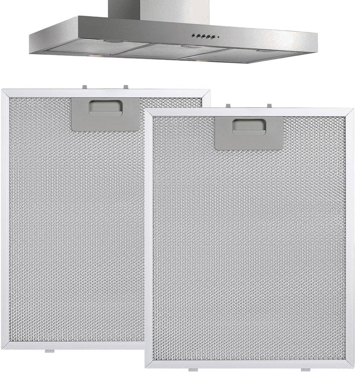 Dailygoods - 2 Stuks Aluminium Afzuigkapfilters