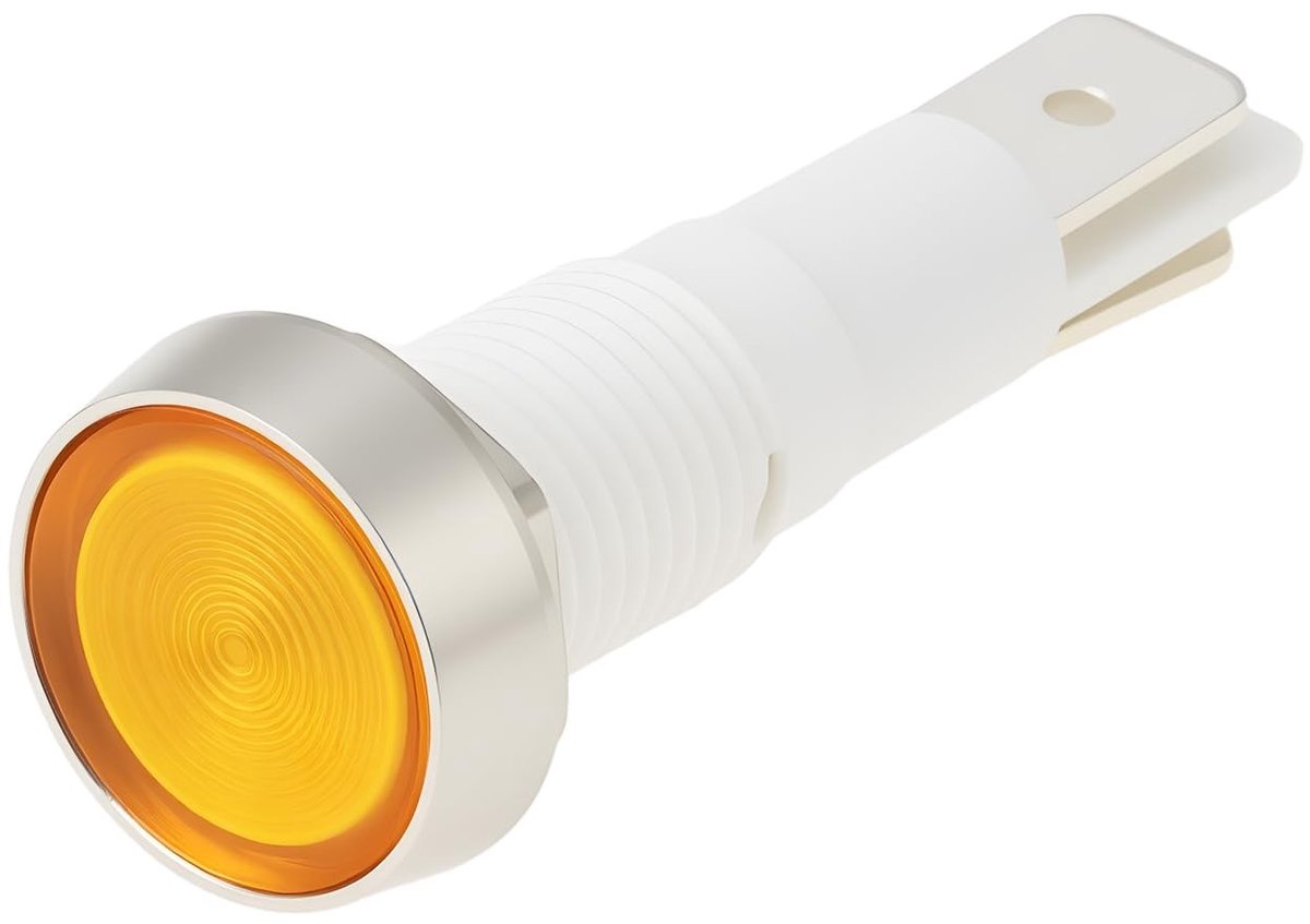 Dailygoods - Amber Geel Neon Indicator Licht 230V 10mm voor Oven