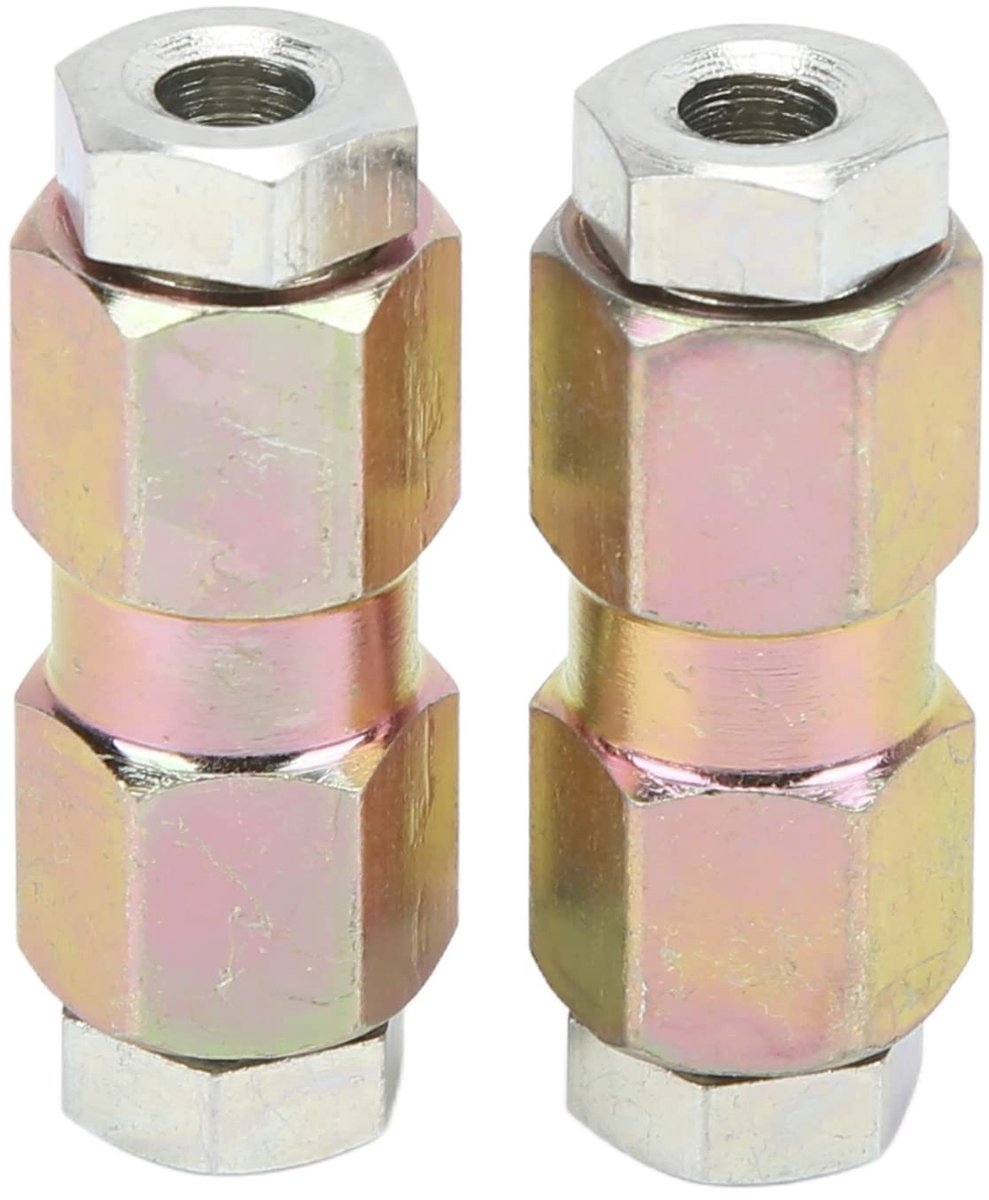 Dailygoods - Dailygoody - Remslangconnectoren - 10 mm metalen inline moeren - Auto-accessoires - Zilver - Olieleidingfittingen - Set van 2 stuks - Geschikt voor di..