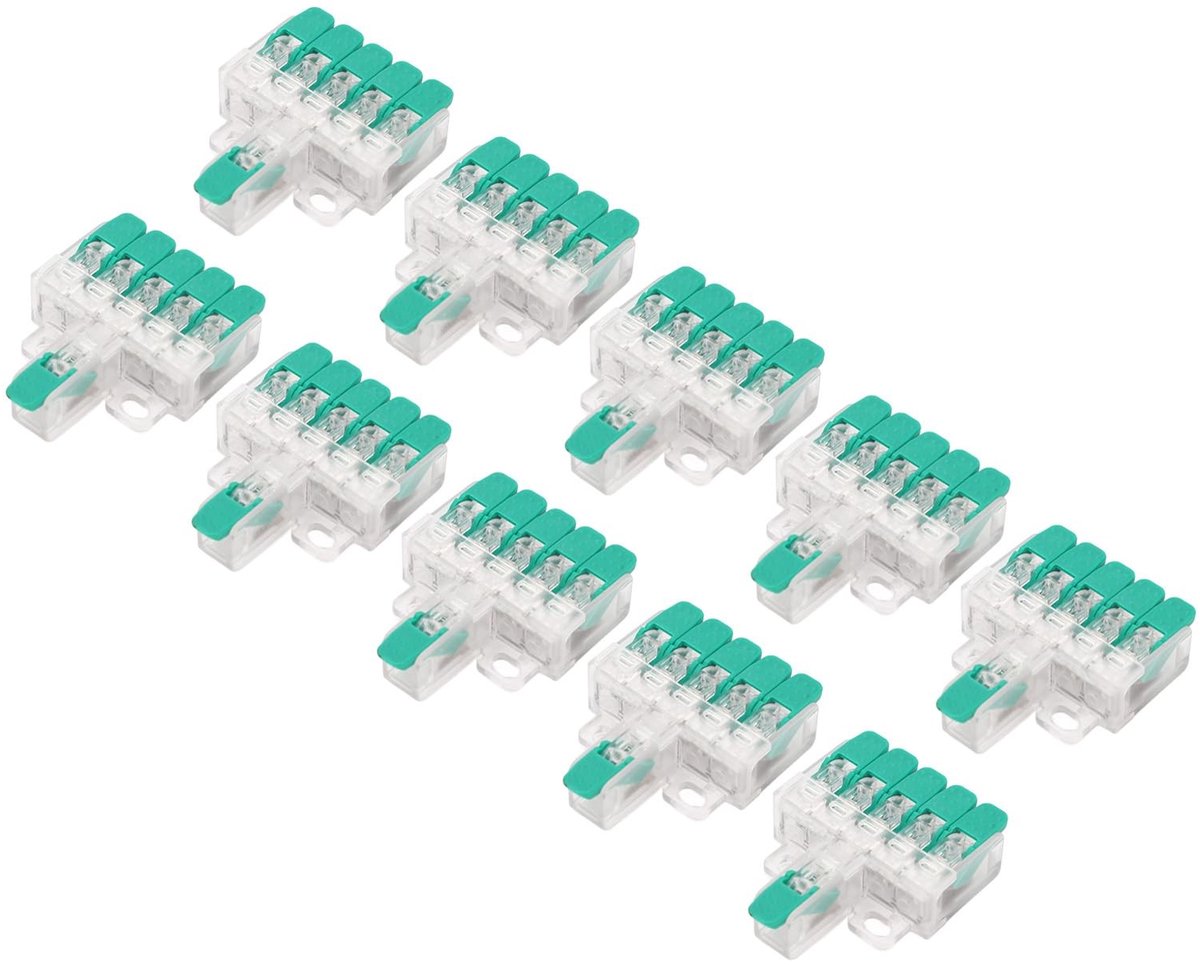 Dailygoods - Dailygoody - 1 in 5 Draadconnectoren - Elektrische Verbindingsconnectoren - Ideaal voor Huishoudelijke Apparaten - 10-20AWG - Betrouwbare Aansluitinge