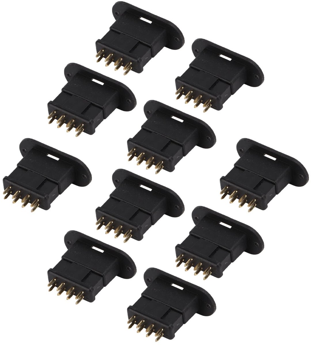 Dailygoody 8-pins Stekker - Hoogwaardige Connectoren - Zwart - Betrouwbare Contactprestaties - Ideaal voor RC-batterijen - 10 Paar