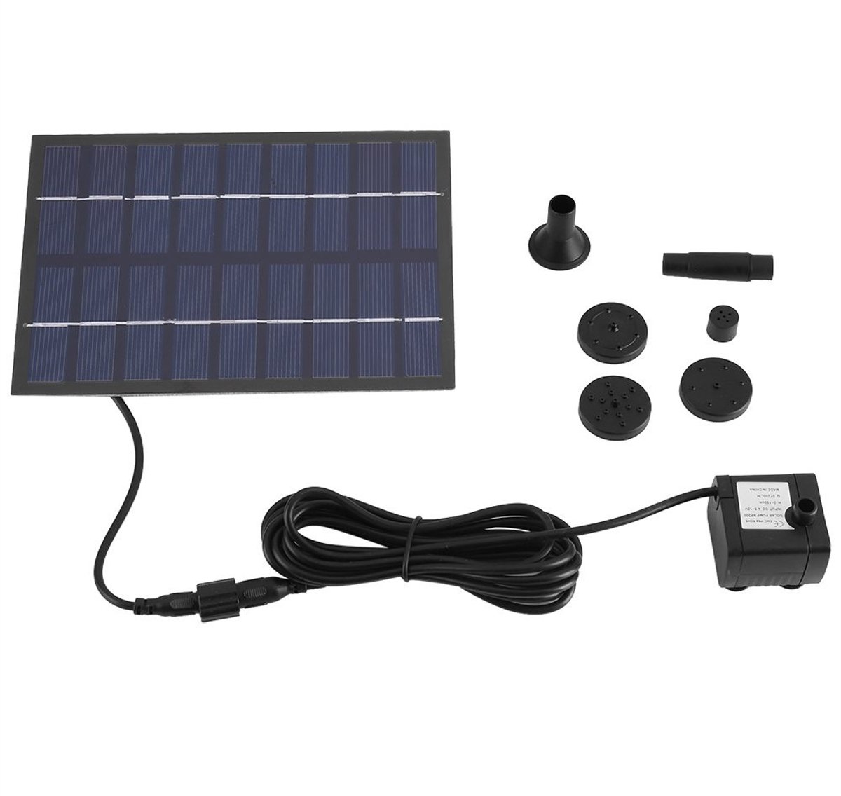 Dailygoods - Dailygoody - Zonne-fonteinpomp - Energiezuinig - Compact formaat - Ideaal voor vijver - Eenvoudig te installeren - Voor tuin en zwembad