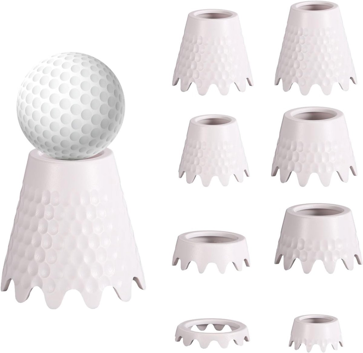 8 Stuks Golf Tees voor Indoor en Outdoor Gebruik, Diverse Maten voor Driving Range en Training, Praktische Accessoires voor Thuis en Tuin Golfervaring