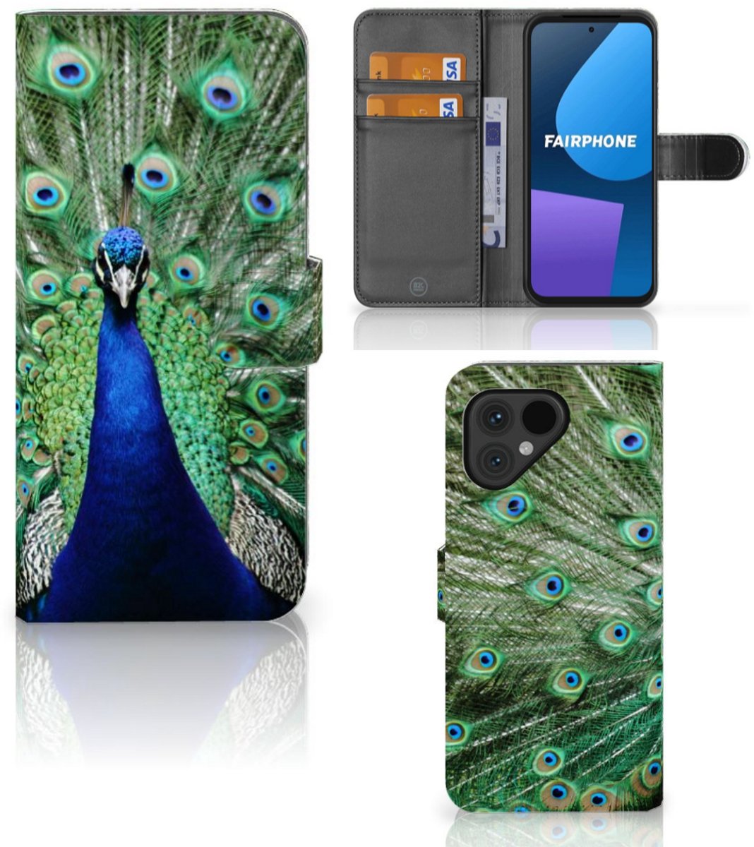 Fairphone 5 Telefoonhoesje met Pasjes Pauw