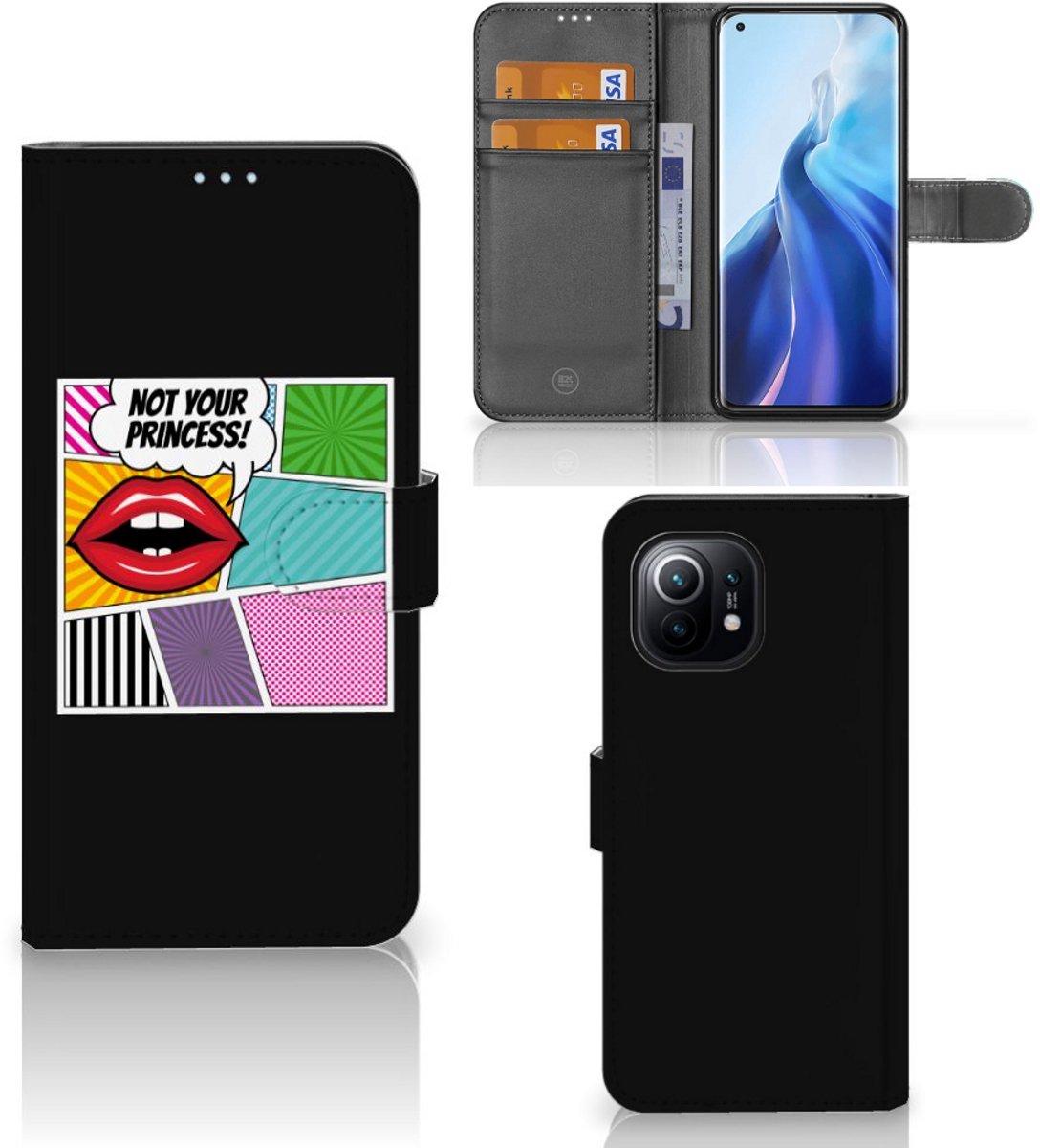 Xiaomi Mi 11 Wallet Case met Pasjes Popart Princess