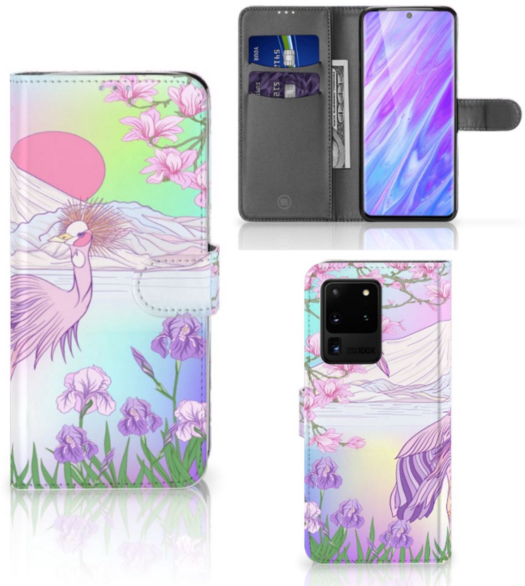 Samsung Galaxy S20 Ultra Telefoonhoesje met Pasjes Bird
