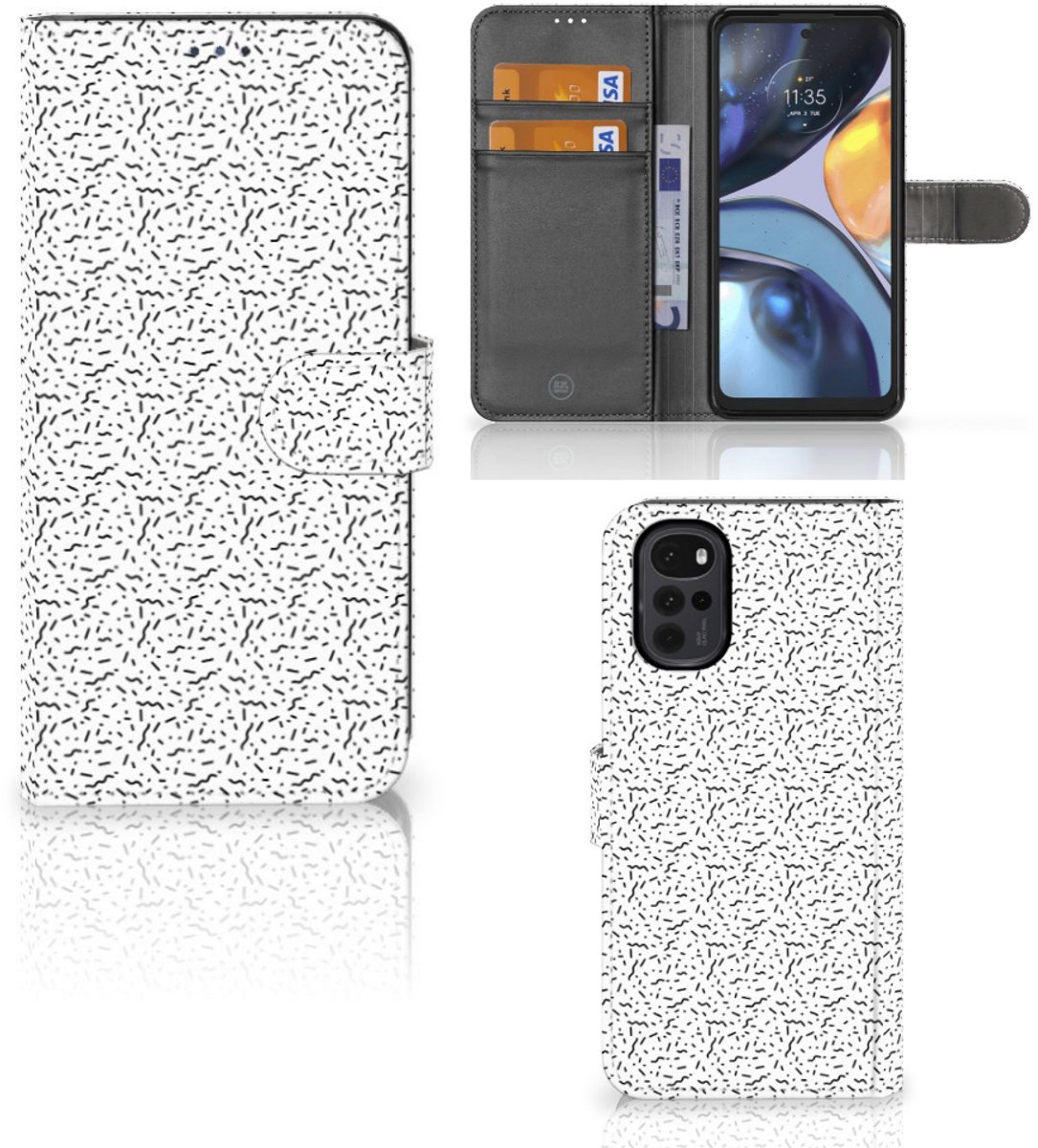 Motorola Moto G22 Telefoon Hoesje Stripes Dots