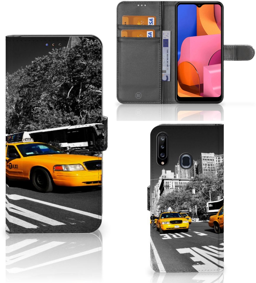 Samsung Galaxy A20s Flip Cover New York Taxi