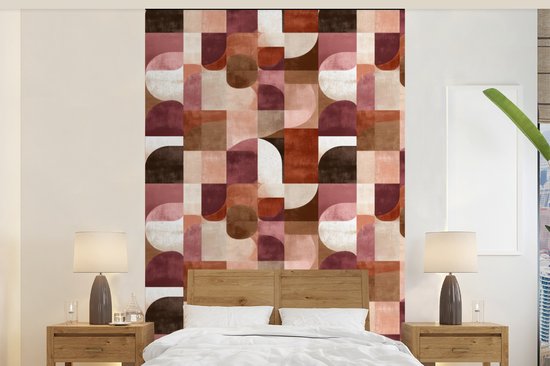 Behang - Fotobehang Geometrie - Modern - Retro - Breedte 190 cm x hoogte 300 cm