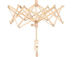 CKB LTD Wooden Knitting Umbrella, Knitted, Wooden Umbrella, 61cm, Swift Yarn, Spool Winder Holder for Wool Balls by Hanks Skeins