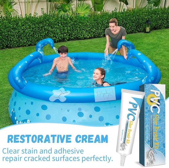 Zwembad Reparatie Kit - Vinyl Plakset - Lekkages Dichten - Waterdicht Onderwater Gebruik - 6x6 cm Patches - Blauw — afbeelding 5