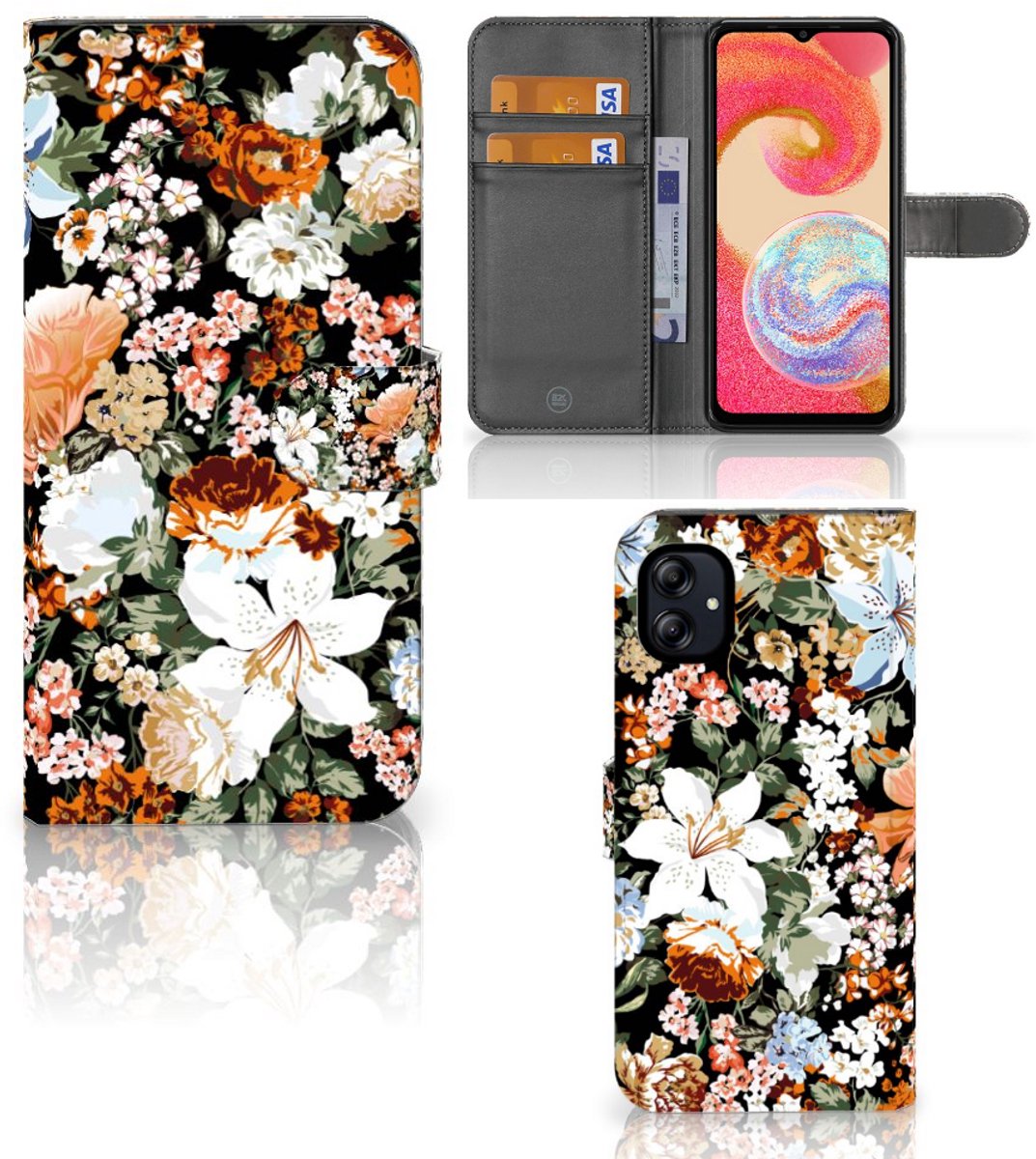 Hoesje voor Samsung Galaxy A04e Dark Flowers