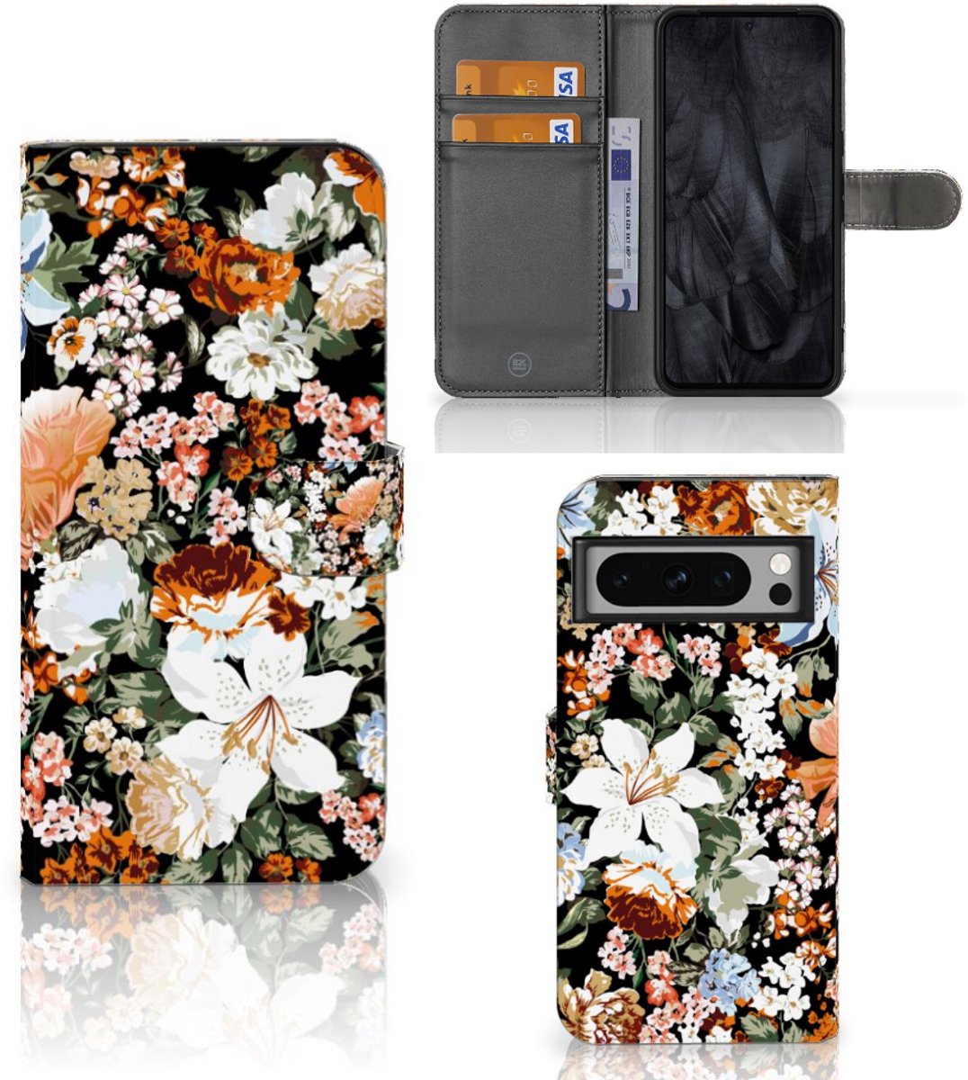 Hoesje voor Google Pixel 8 Pro Dark Flowers