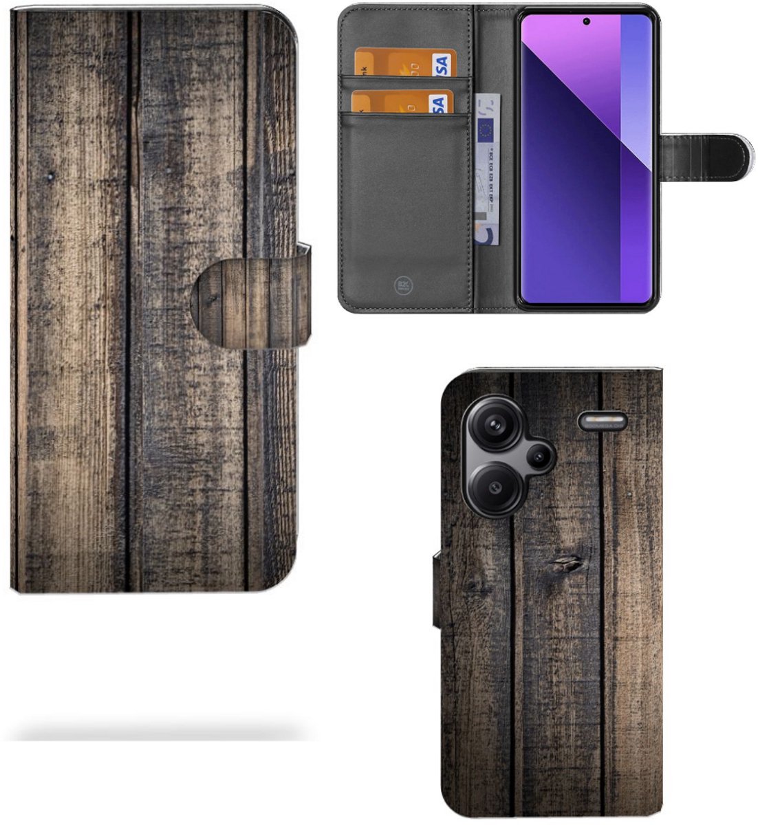 Xiaomi Redmi Note 13 Pro Plus Book Style Case Steigerhout