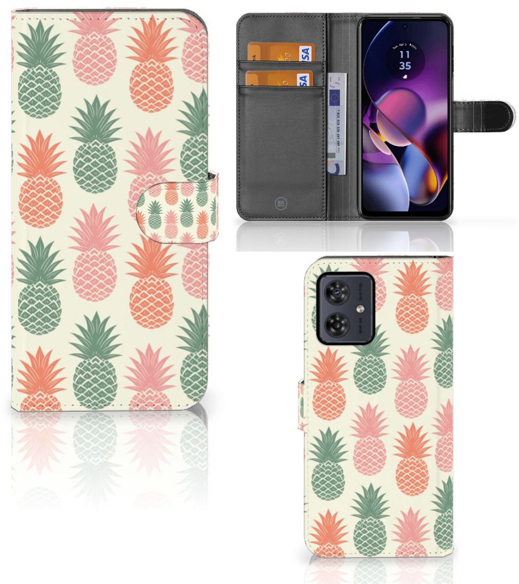 Motorola Moto G54 Book Cover Ananas