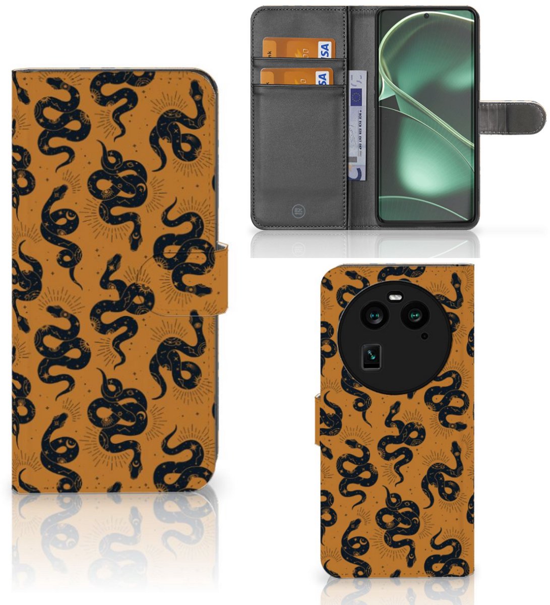 Telefoonhoesje met Pasjes voor OPPO Find X6 Snakes