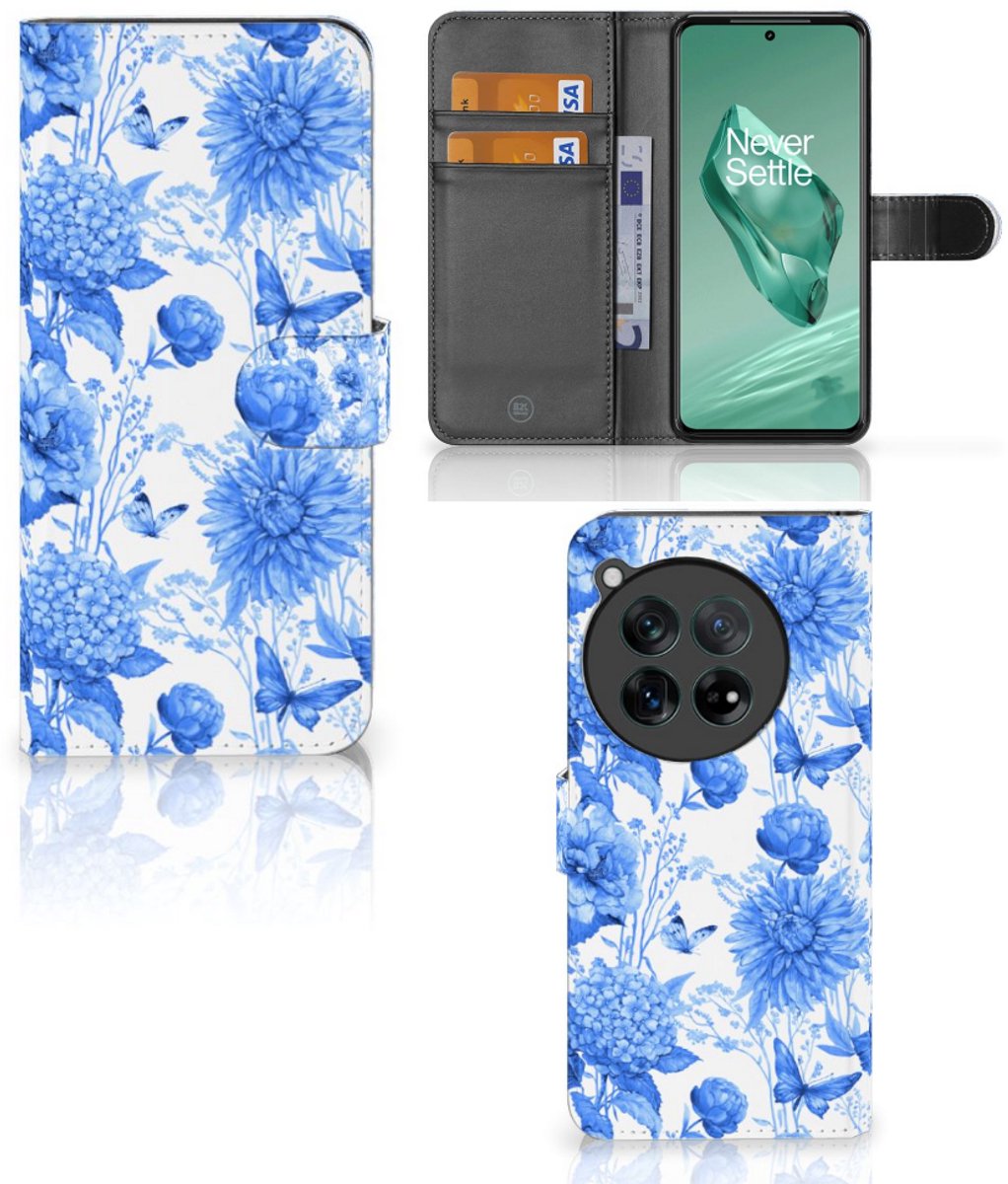 Hoesje voor OnePlus 12 Flowers Blue