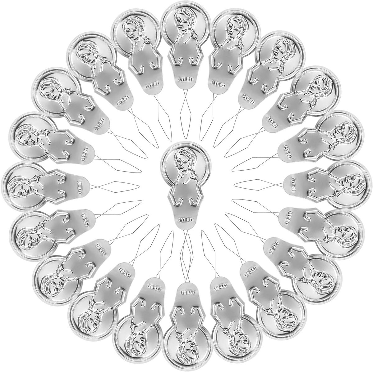 Set van 100 naaldinrijhulpjes voor handnaaien en borduren - Aluminium naalden, eenvoudig inrijgen, naaien en borduuraccessoires