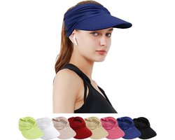 TAGVO Wide Brim Visor Hat for Women, Quick Dry Flexfit Sun Hat, Moisture Wicking Beach Sun Hat, Adjustable Sports Caps UPF50+ Outdoor Protection