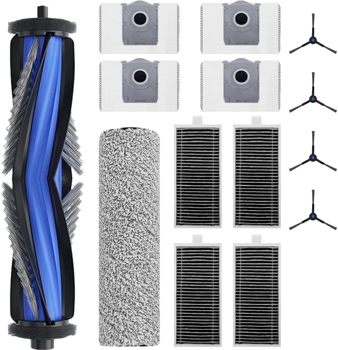 Cosensi - Accessoire Set Robotstofzuiger - 14-delig - Compleet pakket - Compatibel met Ecovacs X8 - Inclusief borstels en filters - Voor optimale r...