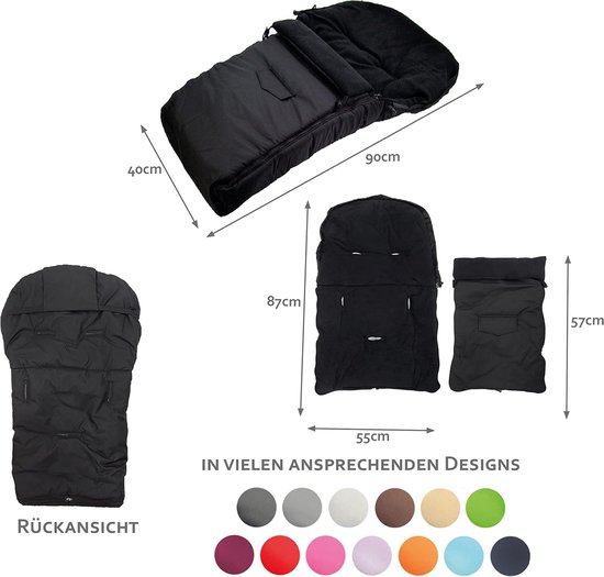 Wintervoetenzak - Voetenzak kinderwagen - Baby warm houden - Water- en vuilafstotend - 90 cm - Olijfgroen — afbeelding 5