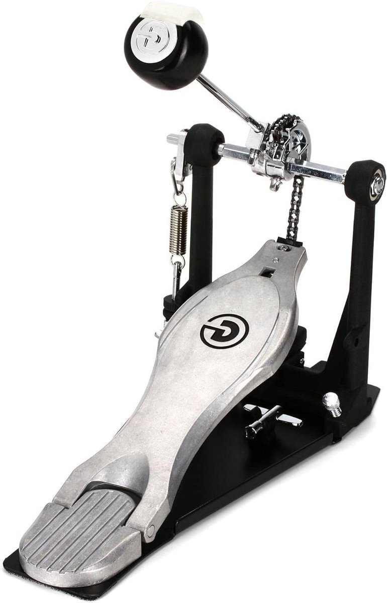 Bassdrumpedaal Enkele Ketting - Drum Pedaal - Drummen met Controle - Ergonomisch Pedaalbord - 90 Gram Beater - Zwart