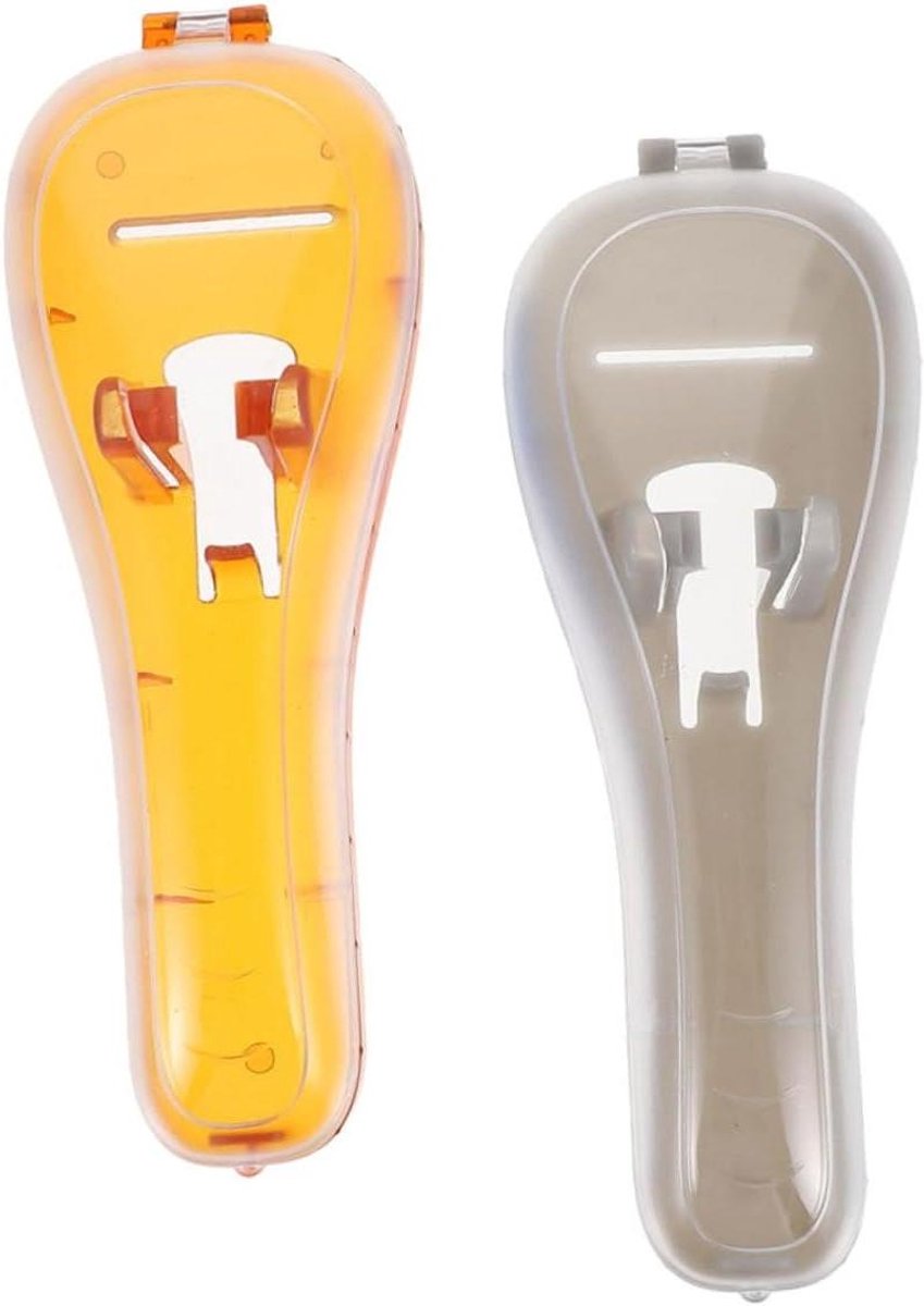 Scheermes Opbergdoos - Scheerapparaat Houder - Reizen Beschermen - Lichtgewicht Compact - 16.5 cm Lengte - Oranje Grijs