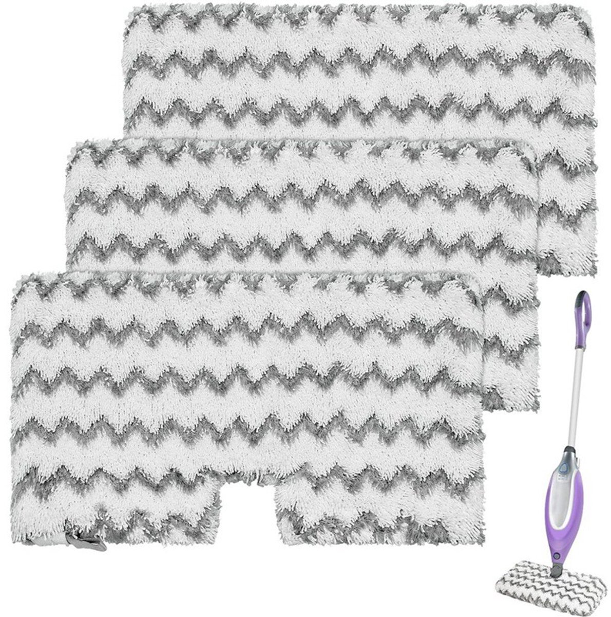 3-pack – Compatibel met Shark stoommop-accessoires: Mopdoeken/pads (Modellen S3500, S3501, S3601, S3801, S39)