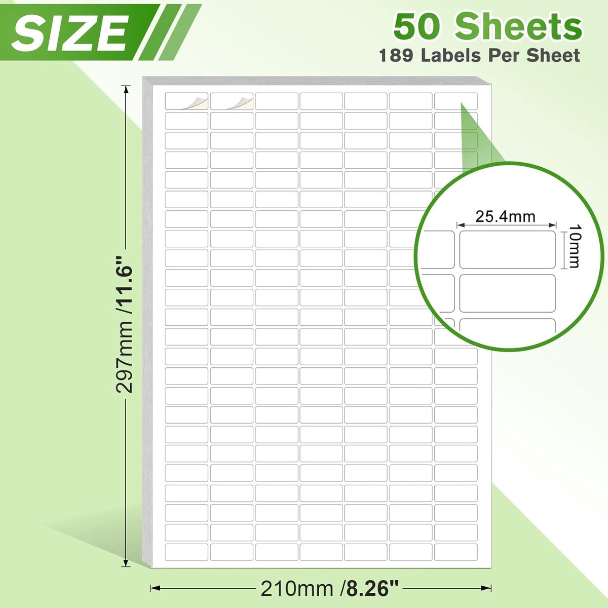 CE - Universele Zelfklevende Etykety - Mat - 25,4x10mm - 50 Vellen