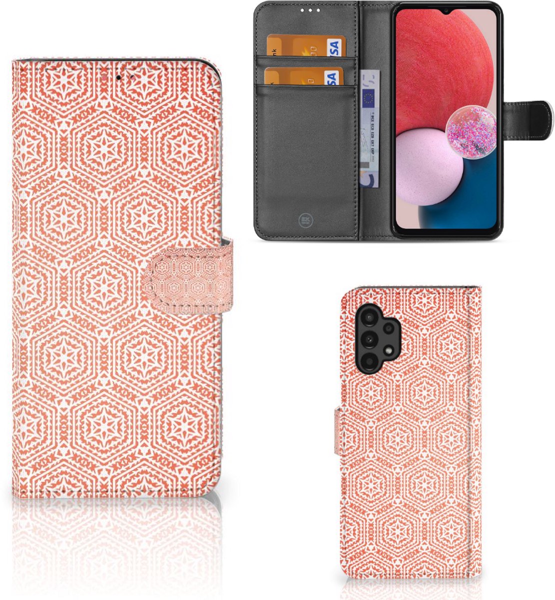 Samsung Galaxy A13 (4G) Telefoon Hoesje Pattern Orange